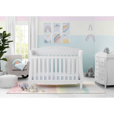 Delta Children Lancaster 4-in-1 Convertible Crib - Bianca White 2 Delta Children Lancaster 4-in-1 Convertible Crib - Bianca White - Image 2
