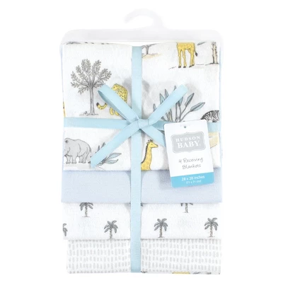 Hudson Baby Infant Boy Cotton Flannel Receiving Blankets, Boy Safari World, One Size 1 Hudson Baby Infant Boy Cotton Flannel Receiving Blankets, Boy Safari World, One Size
