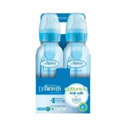 Dr. Brown's Dr. Brown's Options+ Anti-Colic Bottle - Blue And Clear - 8oz/4pk