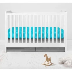 Bacati - Elephants Aqua/Lime/Gray 6 Pc Crib Bedding Set With Long Rail Guard Cover -Graco Shop GUEST aea8da7a f95f 43d4 8977 2096b6375820