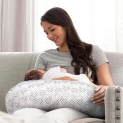 Boppy Original Support Nursing Pillow - Gray Cable Stitch