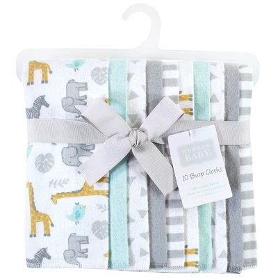 Hudson Baby Unisex Baby Cotton Flannel Burp Cloths, Yellow Safari, One Size 1 Hudson Baby Unisex Baby Cotton Flannel Burp Cloths, Yellow Safari, One Size