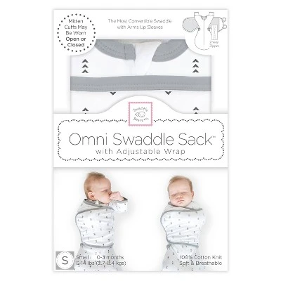 SwaddleDesigns Omni Swaddle Sack Swaddle Wrap - White - S - 0-3 Months 7 SwaddleDesigns Omni Swaddle Sack Swaddle Wrap - White - S - 0-3 Months - Image 7
