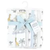 Hudson Baby Infant Boy Cotton Flannel Burp Cloths, Boy Safari World 7-Pack, One Size