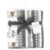 Hudson Baby Cotton Flannel Burp Cloths Bundle, Farm Friends Grey, One Size
