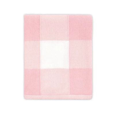 The Peanutshell Farmhouse Check Soft Baby Blanket, Pink 1 The Peanutshell Farmhouse Check Soft Baby Blanket, Pink