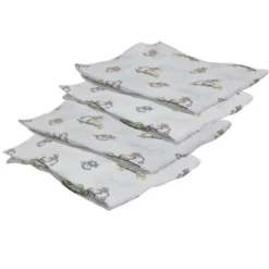 Bacati - Happy Monkeys Green/Gray/Beige Unisex Muslin Swaddling Blankets Set Of 4 6 Bacati - Happy Monkeys Green/Gray/Beige Unisex Muslin Swaddling Blankets Set Of 4 -Graco Shop GUEST af87d7cb 8495 4f17 9b3c 5c159172bba1