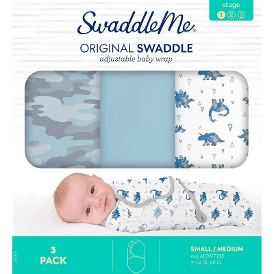 SwaddleMe By Ingenuity Original Swaddle Wrap - Dino Mite - S/M - 0-3 Months - 3pk 7 SwaddleMe By Ingenuity Original Swaddle Wrap - Dino Mite - S/M - 0-3 Months - 3pk - Image 7