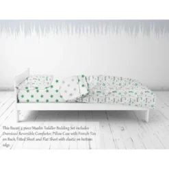 Bacati - Soccerball Green/Gray Muslin 4 Pc Toddler Bedding Set 9 Bacati - Soccerball Green/Gray Muslin 4 Pc Toddler Bedding Set -Graco Shop GUEST b1ce42fe 79c5 4029 8cb5 fafbc80e9c41