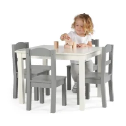 5pc Kids' Wood Table And Chair Set White/Gray - Humble Crew 9 5pc Kids' Wood Table And Chair Set White/Gray - Humble Crew -Graco Shop GUEST b250b1e5 b6d0 4843 bd95 97df8b0d8c7e