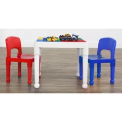 3pc 2 In 1 Square Activity Table With 2 Chairs Blue/Red - Humble Crew -Graco Shop GUEST b590a766 002a 4b7f a59d ecc81694b07e