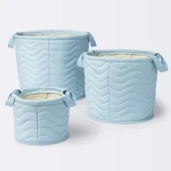 Quilted Fabric Small Round Storage Basket - Blue - Cloud Island™ 5 Quilted Fabric Small Round Storage Basket - Blue - Cloud Island™ -Graco Shop GUEST b5ea39f4 c0fb 41bd b243 b44948b1ddaf