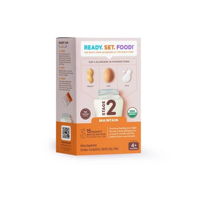 Ready, Set, Food! Early Allergen Introduction Mixins Baby Meals - Stage 2 - 15 Days - 1.2oz 1 Ready, Set, Food! Early Allergen Introduction Mixins Baby Meals - Stage 2 - 15 Days - 1.2oz