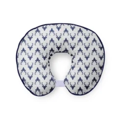 Bacati - 3 Pc Olivia Tribal Navy Bucks/Triangles Muslin Hugster Feeding & Infant Support Nursing Pillow With 2 Removable Zippered Covers