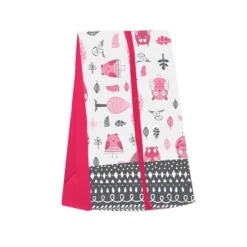 Bacati - Owls In The Woods Pink Fuschia Gray 10 Pc Crib Bedding Set With Long Rail Guard Cover -Graco Shop GUEST bbbf67ca be7d 42c5 b414 704010f18b6b