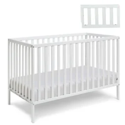 Suite Bebe Palmer Island 3-in-1 Convertible Crib And Guardrail - White