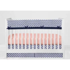 Bacati - Emma Coral Mint Navy 10 Pc Crib Bedding Set With Long Rail Guard Cover 16 Bacati - Emma Coral Mint Navy 10 Pc Crib Bedding Set With Long Rail Guard Cover -Graco Shop GUEST bc66f460 962e 4962 8498 05615ce710b4 1