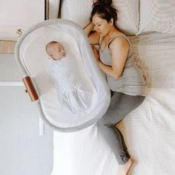 HALO Innovations BassiNest Swivel Sleeper Luxe - Dove Gray Tweed -Graco Shop GUEST bcb24442 72f1 4551 b5d7 a06e3429b117