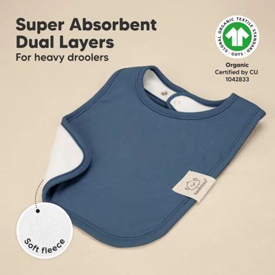 KeaBabies 8-Pack Organic Baby Bibs For Boy, Girl, Drool Bibs, Baby Bib For Girls, Boys, Newborn Teething Bibs 4 KeaBabies 8-Pack Organic Baby Bibs For Boy, Girl, Drool Bibs, Baby Bib For Girls, Boys, Newborn Teething Bibs - Image 4