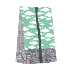 Bacati - Clouds In The City Mint/Gray 10 Pc Crib Bedding Set With Long Rail Guard Cover -Graco Shop GUEST bd7bbb33 8c25 4869 b80e aaaf85b63ab7