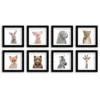 Americanflat Nursery Baby Animals - 8 Piece Square Framed With Mat Gallery Wall Set