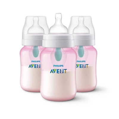 Philips Avent Anti-Colic Baby Bottle With AirFree Vent - Pink - 9oz/3pk 14 Philips Avent Anti-Colic Baby Bottle With AirFree Vent - Pink - 9oz/3pk - Image 14