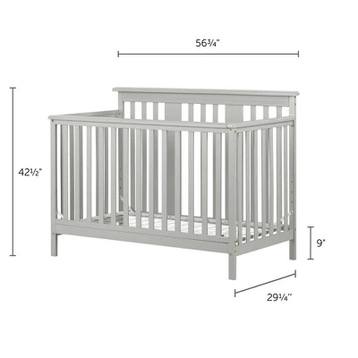 Cotton Candy Baby Crib 4 Heights With Toddler Rail - Soft Gray - South Shore 8 Cotton Candy Baby Crib 4 Heights With Toddler Rail - Soft Gray - South Shore - Image 8