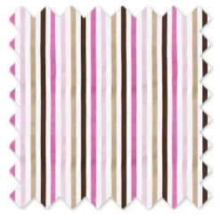 Bacati - Multicolor Stripes Pink Fuschia Beige Chocolate 100 Percent Cotton Universal Baby US Standard Crib Or Toddler Bed Fitted Sheet -Graco Shop GUEST c6b7d8a4 1486 4579 9f0c 0fa187895b4c