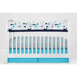 Bacati - Woodlands Forest Animals Aqua/Navy/Grey 6 Pc Crib Bedding Set With Long Rail Guard Cover 17 Bacati - Woodlands Forest Animals Aqua/Navy/Grey 6 Pc Crib Bedding Set With Long Rail Guard Cover -Graco Shop GUEST c7208f92 9f44 4f9c 9c5e 83e0095f2782