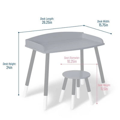 Modern Study Desk And Stool Set - WildKin 2 Modern Study Desk And Stool Set - WildKin - Image 2