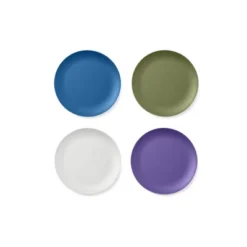 Red Rover 7" 4pk Bamboo Kids' Plates Blue/Green/Purple