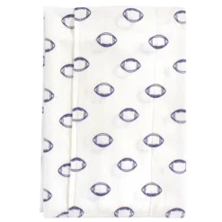 Hudson Baby Infant Boy Cotton Flannel Burp Cloths 4pk, Football, One Size