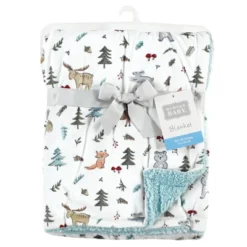 Hudson Baby Unisex Baby Plush Blanket, Woodland Friends, One Size
