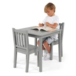3pc Kids' Wood Table And Chair Set - Humble Crew