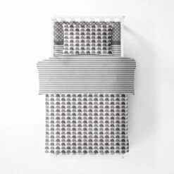 Bacati - Elephants White Steel Gray 3 Pc Toddler Bed Sheet Set -Graco Shop GUEST cb76c270 7920 4062 9d7d b1e979a6e5eb