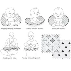 Bacati - 3 Pc Love/Hearts Black Muslin Hugster Feeding & Infant Support Nursing Pillow With 2 Removable Zippered Covers 13 Bacati - 3 Pc Love/Hearts Black Muslin Hugster Feeding & Infant Support Nursing Pillow With 2 Removable Zippered Covers -Graco Shop GUEST cc392955 70a6 4efc 85f2 a57f45cf94cb