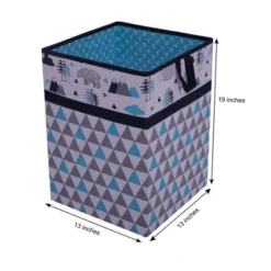 Bacati - Woodlands Aqua/Navy/Gray Boys Collapsible Laundry Hamper -Graco Shop GUEST ccc03825 dde6 479f 811d 9d10e346b918