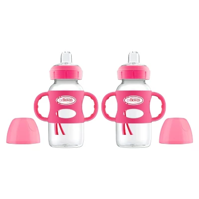 Dr. Brown's Wide-Neck Sippy Bottle With Handles - 2pk 5 Dr. Brown's Wide-Neck Sippy Bottle With Handles - 2pk - Image 5