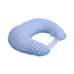 Bacati - 3 Pc Houndstooth/Herringbone Aqua Muslin Hugster Feeding & Infant Support Nursing Pillow With 2 Removable Zippered Covers -Graco Shop GUEST cec19c88 ece5 4d72 821e d11c1736b91a