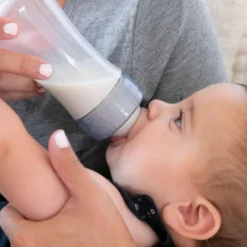 Chicco Duo Deluxe Hybrid Baby Bottle Gift Set With Invinci-Glass Inside/Plastic Outside - Gray - 10pc -Graco Shop GUEST cfc665a7 ae4b 4552 8ca7 8310cf312e55