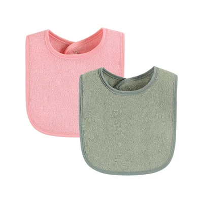 Hudson Baby Infant Girl Drooler Bib With Waterproof Lining, Pink Yellow, One Size 5 Hudson Baby Infant Girl Drooler Bib With Waterproof Lining, Pink Yellow, One Size - Image 5