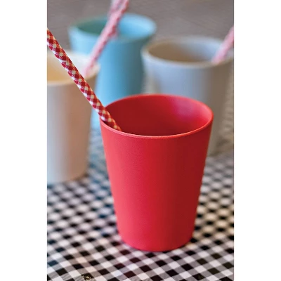 8.5oz 4pk Bamboo Fiber Kids Cups - Red Rover 4 8.5oz 4pk Bamboo Fiber Kids Cups - Red Rover - Image 4