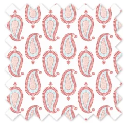 Bacati - Paisley Printed Coral Aqua Teal 100 Percent Cotton Universal Baby US Standard Crib Or Toddler Bed Fitted Sheet -Graco Shop GUEST d03b0f09 fde0 4c83 acac a7e3d62e8600