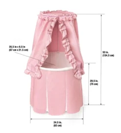 Badger Basket Empress Round Baby Bassinet With Canopy -Graco Shop GUEST d06fcbb6 3d8d 4ef6 acfd cf3cdb8b12e9