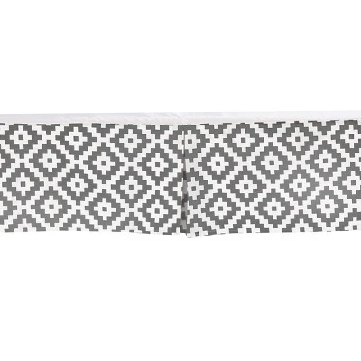 Bacati - Love Gray/white Diamond Crib/Toddler Bed Skirt 2 Bacati - Love Gray/white Diamond Crib/Toddler Bed Skirt - Image 2