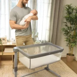SwaddleMe Beginnings Bassinet Select - Compact Fold Multi-Position Baby Bassinet With Air Flow Mattress - Gray Tweed -Graco Shop GUEST d16dddc1 289c 47f4 ab97 1236f84ebaf0