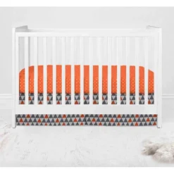 Bacati - Playful Fox Orange Gray 3 Pc Crib Bedding Set -Graco Shop GUEST d2d9b358 21ed 4efd 96aa 7d193edd385d