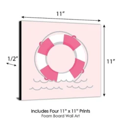 Big Dot Of Happiness Ahoy - Nautical Girl - Kids Room, Nursery Decor And Home Decor - 11 X 11 Inches Kids Wall Art - Set Of 4 Prints -Graco Shop GUEST d3f994f2 7add 4344 8c59 6d61a52c04e5