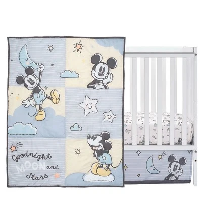 Lambs & Ivy Disney Baby Moonlight Mickey Mouse 3-Piece Nursery Crib Bedding Set 1 Lambs & Ivy Disney Baby Moonlight Mickey Mouse 3-Piece Nursery Crib Bedding Set