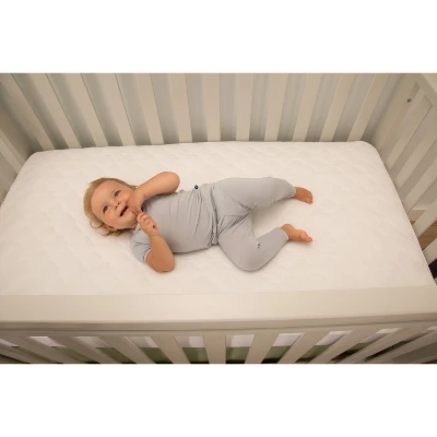 Sealy Cooling Moisture Wicking Waterproof Crib Mattress Pad - White 4 Sealy Cooling Moisture Wicking Waterproof Crib Mattress Pad - White - Image 4